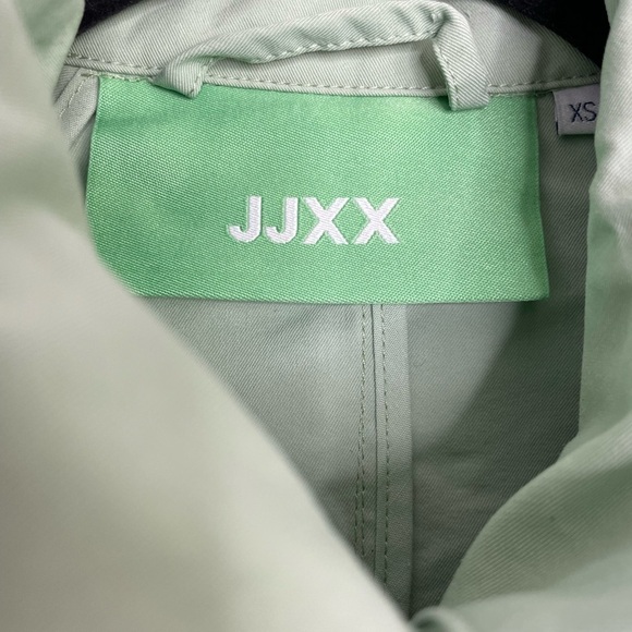 Jjxx Loose double-breasted trench coat in smoke green - Picture 6 of 14